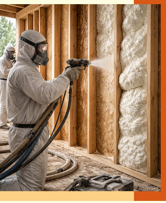 Утепление каркасного дома ППУ в Елизово от 2836 руб./м2 — работа под ключ | ТепломастерЛзв