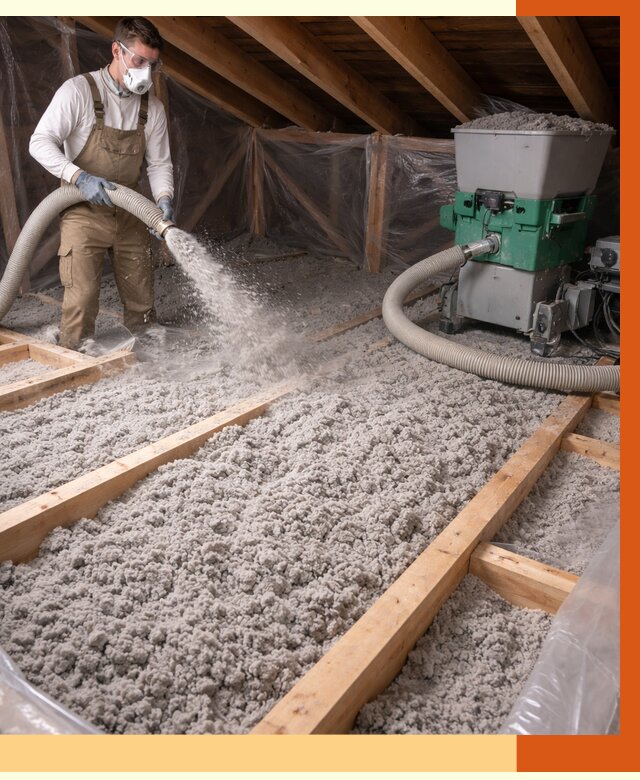 Утепление чердака эковатой в Елизово от 1469 руб/м2 — заказать у ТепломастерЛзв