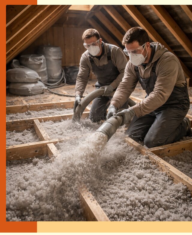 Утепление чердака эковатой в Елизово — быстро и надёжно
