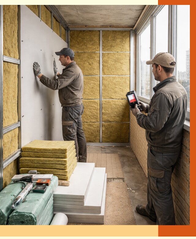 Утепление балкона в Елизове от 4558 руб. под ключ | ТепломастерЛзв