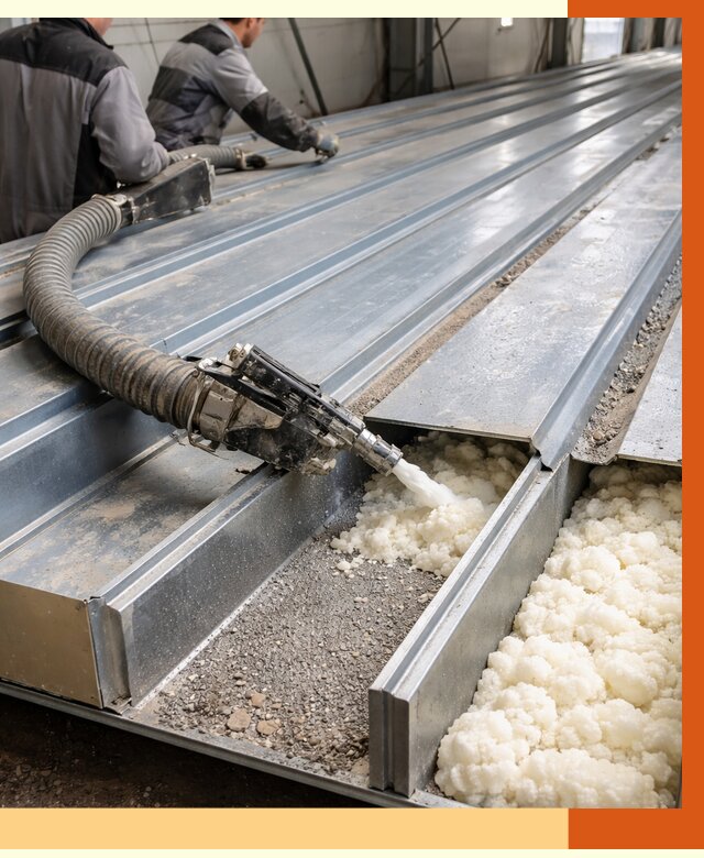 Заполнение пустот кровельных панелей в Елизово от 7292 руб. под ключ | ТепломастерЛзв