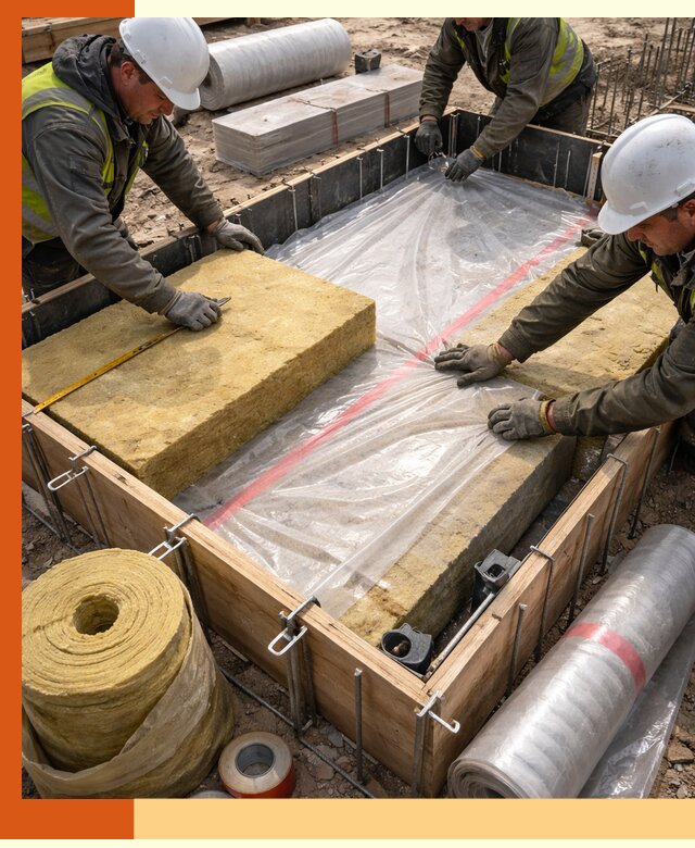 Теплоизоляция опалубки для строительства в Елизово