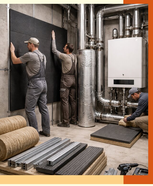 Шумоизоляция котельной в Елизово от 6583 руб. под ключ | Профессиональная звукоизоляция — ТепломастерЛзв