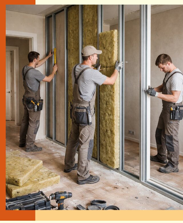 Шумоизоляция межкомнатных перегородок в Елизово эффективно и надёжно