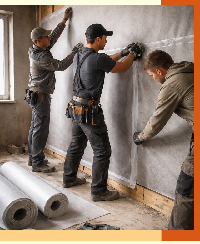 Монтаж ветроизоляции в Елизово от 4558 руб./м2 — профессионально | ТепломастерЛзв